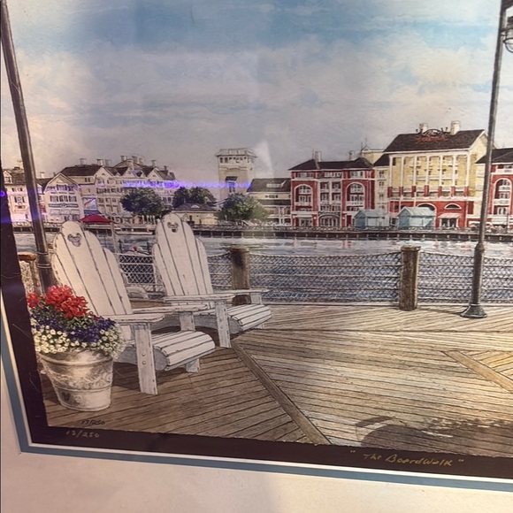 David Doss signed Disney Boardwalk picture with Black Frame - Picture 5 of 9
